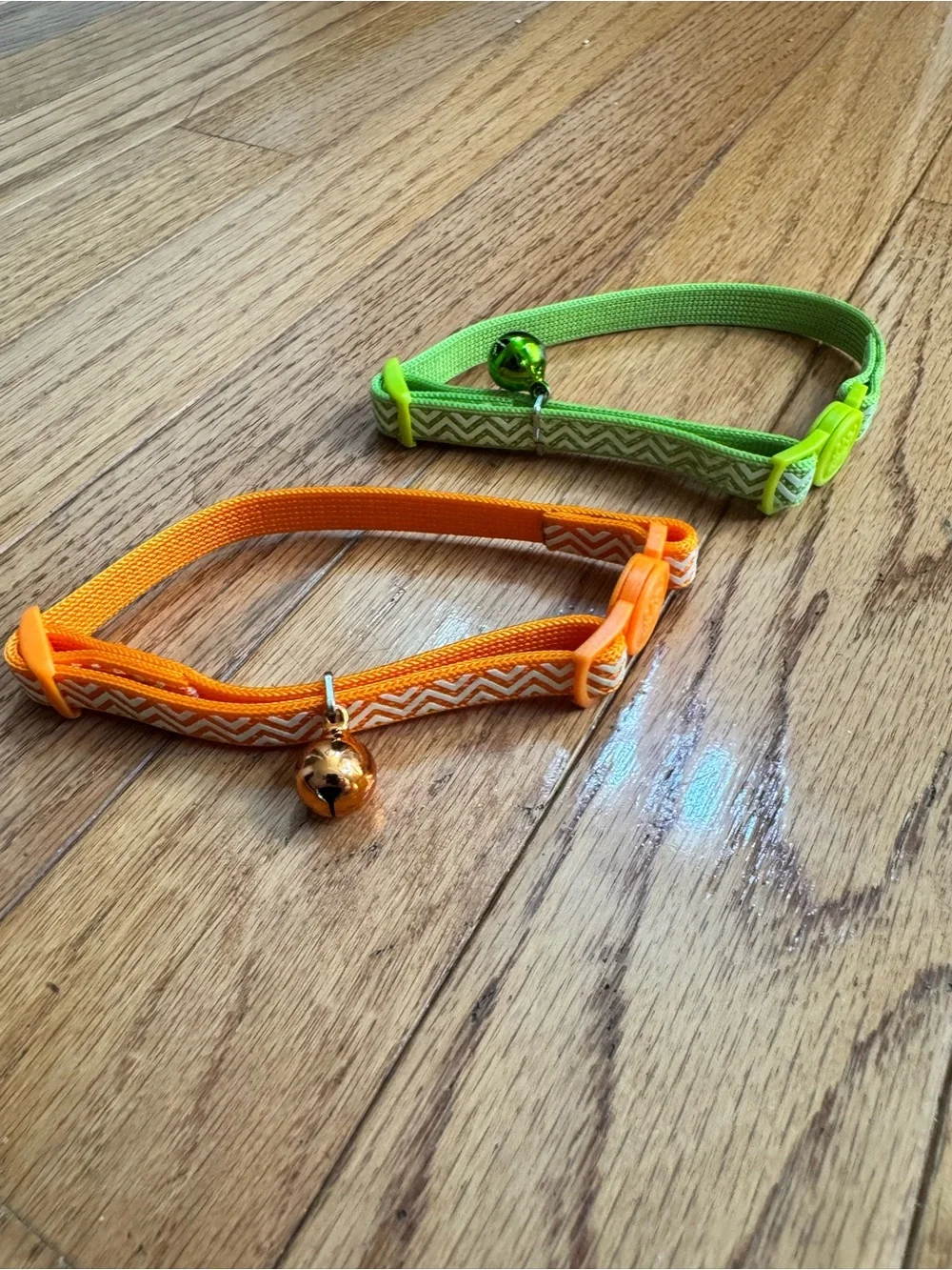 Adjustable Breakfree Cat Bell Collar Lot of 4 - Purple, Pink, Green, Orange